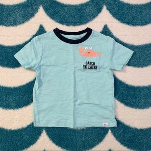 Baby Gap Cotton Slub Patch Pocket Tee (Aqua) Size 2T